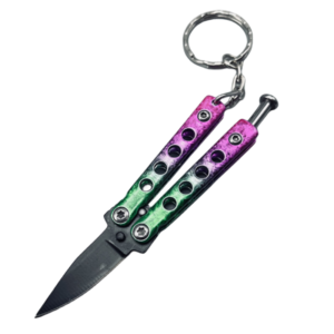 Mini color butterfly knife keychain small balisong - butterfly knife keychain, small balisong top knives
