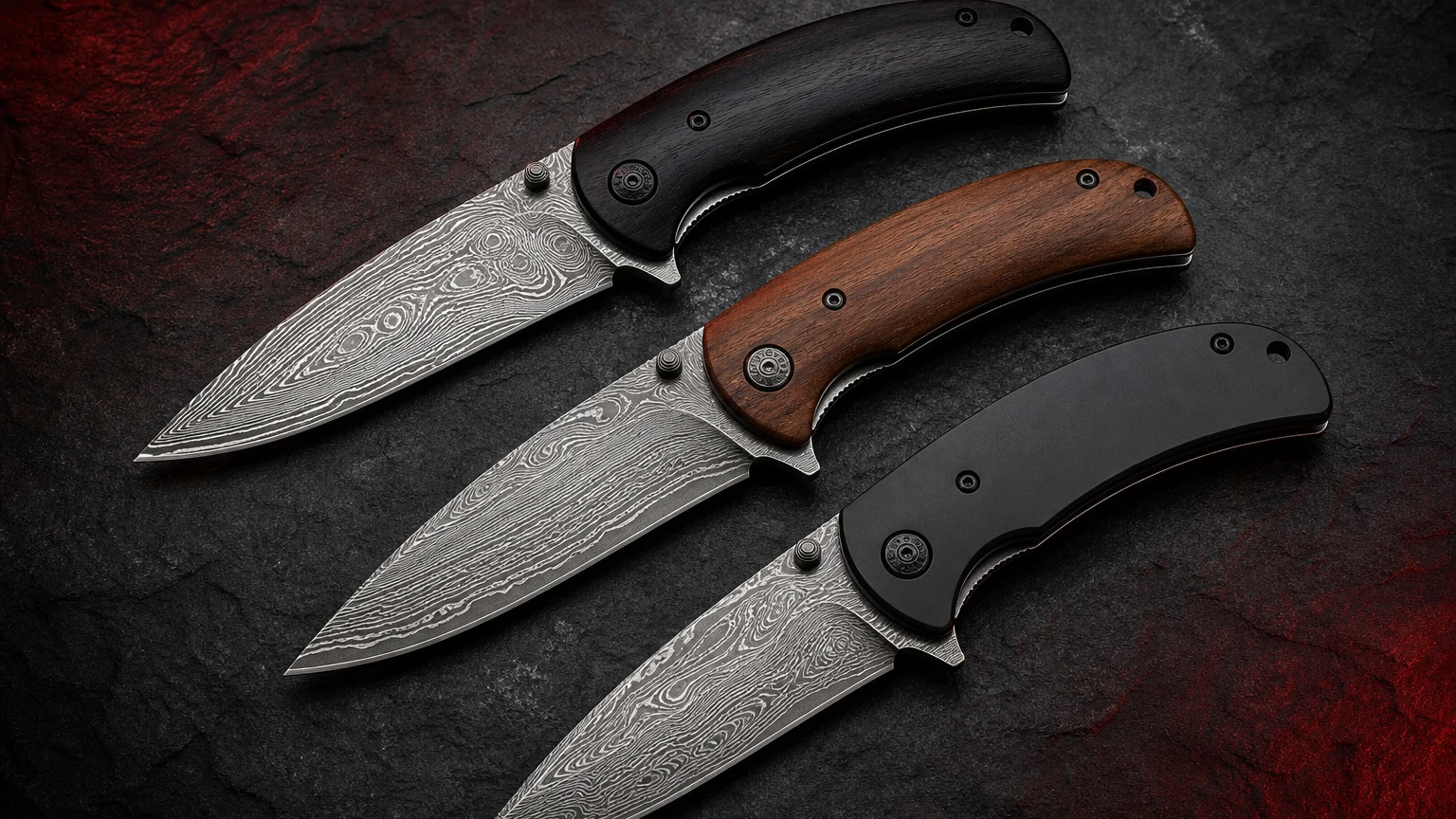 Damascus Pocket Knives