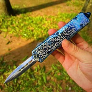 5.5 INCH Slick Droplets Blue Feather OTF-TK5002-13 - Image 4