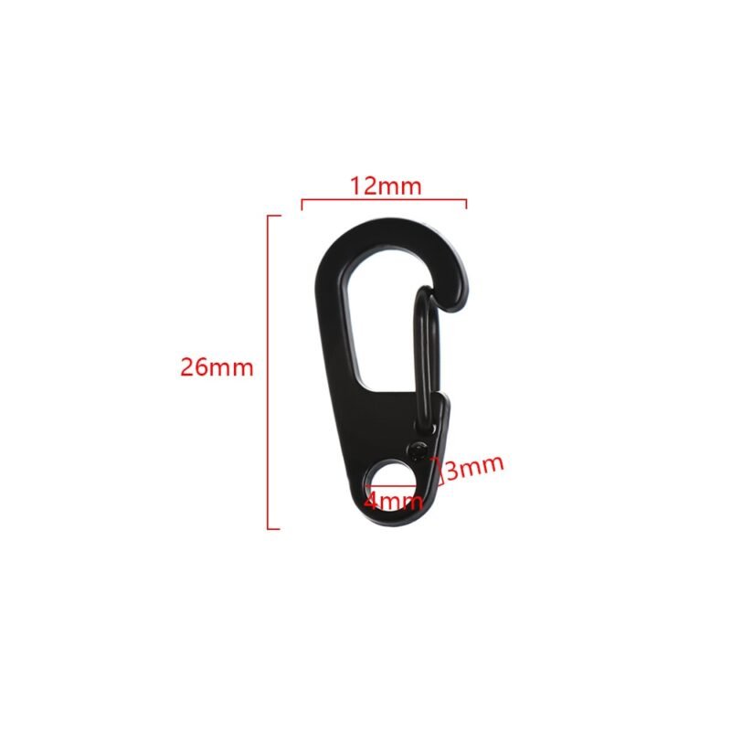 2/4Pcs D Carabiner D-Ring Key Chain Spring Clips Mini Aluminium Alloy Hang Buckle Survival EDC Gear Outdoor Camping Keyring Tool