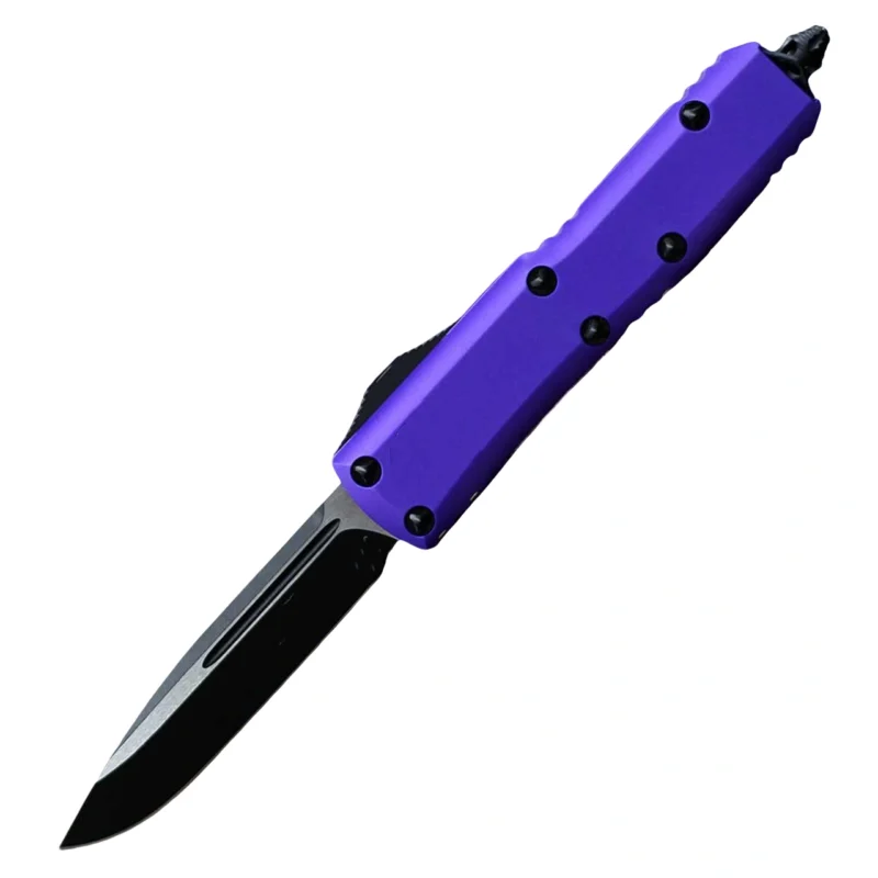 3.12 INCH utx-85 s/e otf assisted knives​ purple aluminum​