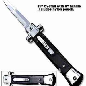 Coltello da mafia "Padrino Italiano" con manico nero - TKST04