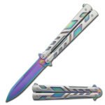5inch Closed Length Rainbow Venom Balisong Butterfly Knife