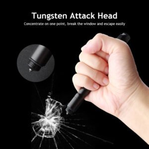 5-in-1 Multifunction Self-Defense Pen AluminumAlloy Tactical Pen Survival Whistle Emergency Lighting Attack Rescue Escape Tool - Image 3