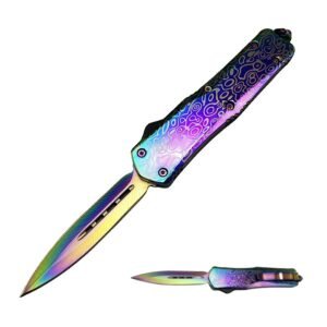 5.5 INCH Slick Droplets Blue Feather OTF-TK5002-13 - Image 2