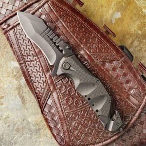 MT-A845 Spring Assist Folding Knife, Black Blade，camping Survival Tactical knives - Image 9