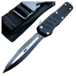 5.5 INCH Black Phantom OTF Dual Action Pocket Knife-TK346
