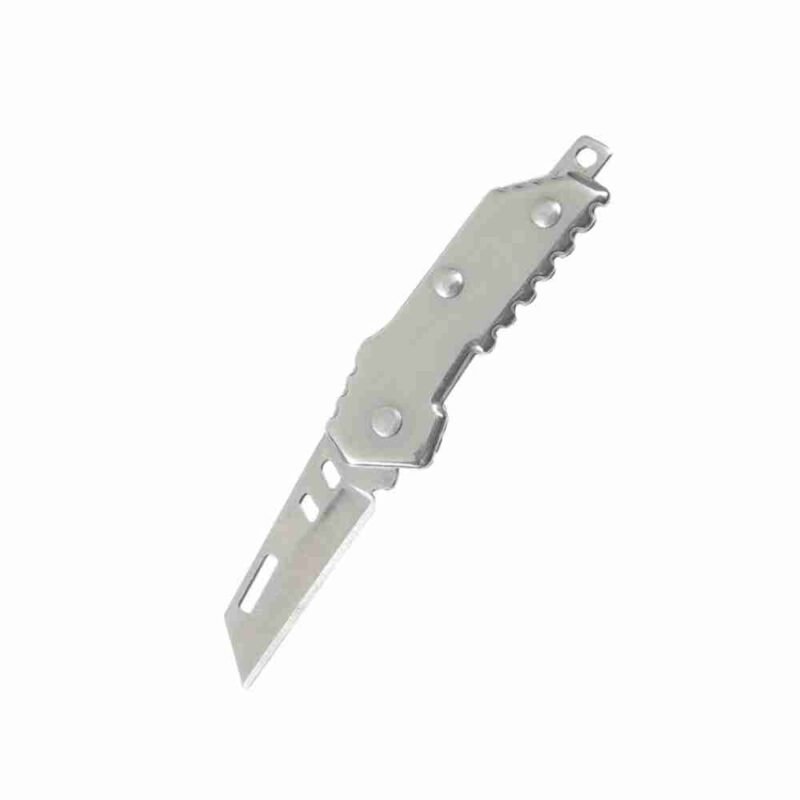 Cute Portable Mini Folding Knife Box Cutter Stainless Steel Camping Keychain Fixed Blade Knife Self-Defense EDC Tools