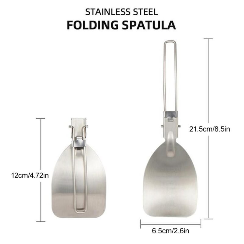 Folding Spatula Food Turner Fold Spoon Frying Shovel Stainless Steel Outdoor Camping Gear Cooking Accessories Picnic Equipment