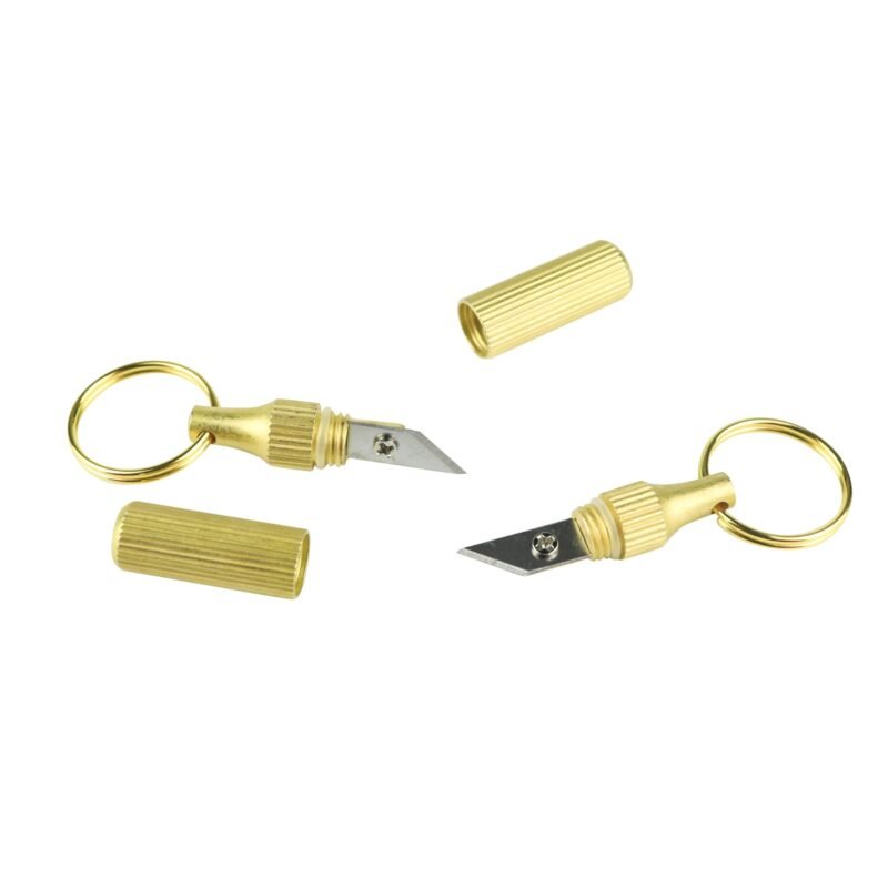 Mini Brass Capsule Pocket Portable Survival Knife