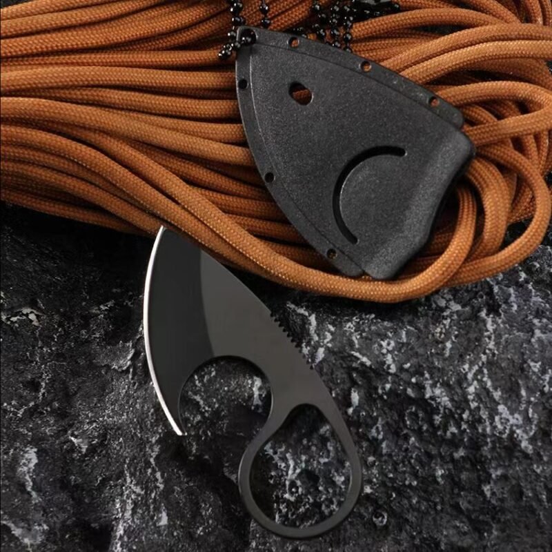 Necklace Knife Convenient K Sheath Ring Ornament Unpacking Essential Knife Stainless Steel Daily Portable Outdoor Knife