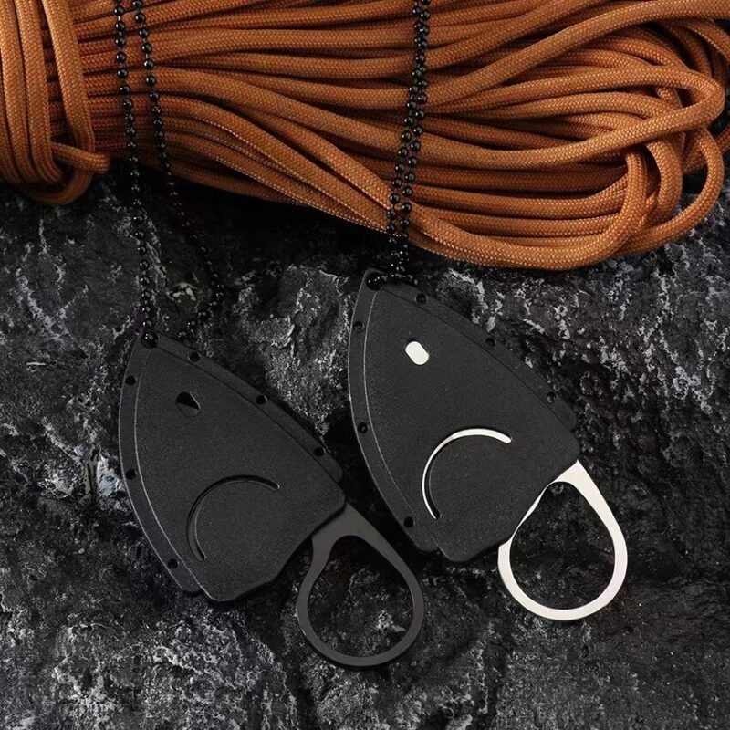 Necklace Knife Convenient K Sheath Ring Ornament Unpacking Essential Knife Stainless Steel Daily Portable Outdoor Knife