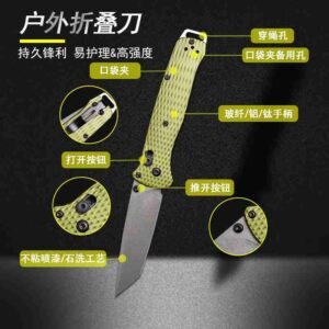 537 Folding Knife M390 Powdered Steel Titanium Folding Knife Outdoor Carry Protection High Hardness Sharp Folding Knife - Image 4