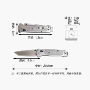 537 Folding Knife M390 Powdered Steel Titanium Folding Knife Outdoor Carry Protection High Hardness Sharp Folding Knife - Image 3
