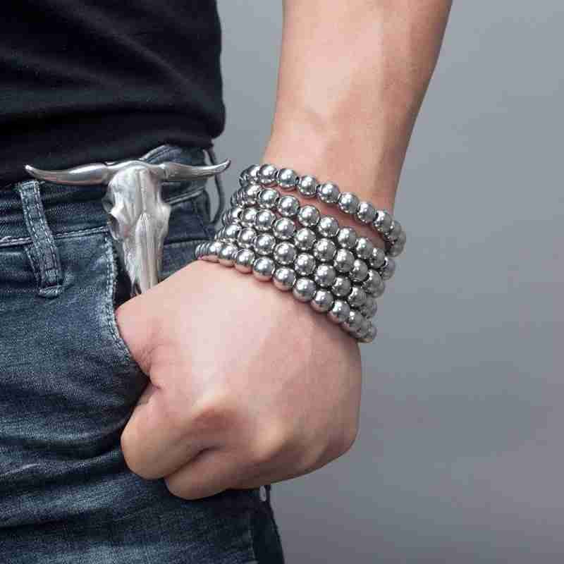 Outdoor Self defense Titanium Steel Bracelet Personal Protection Steel Ball EDC Tool Tactical Waist Necklaces Car Pendants