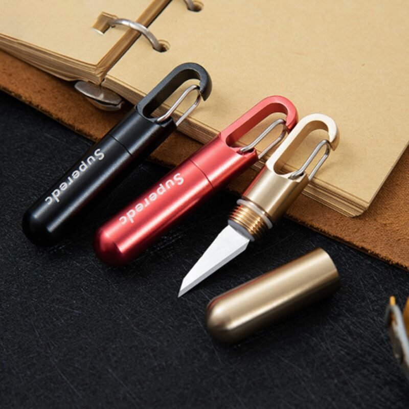 Portable Cutting Tool Brass Multi-function Mini Key Ring Pendant Tool Capsule Knife Tiny Cutting pocket keychain knife New