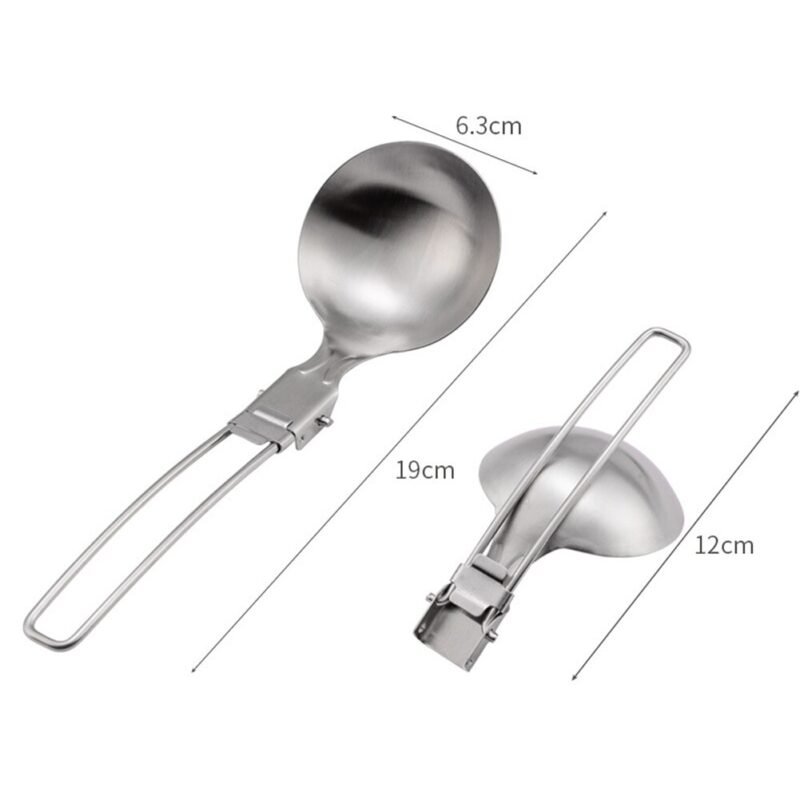 Spatula Shovel Ladle Tableware Stainless Steel Camping Cooking Utensils Foldable Dinnerware Travel Picnic Equipment Supplies