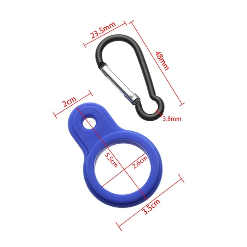 Sports Kettle Aluminum Buckle Rubber Buckles Hook Outdoor Water Bottle Holder High Quality Carabiner Camping Hiking Tool