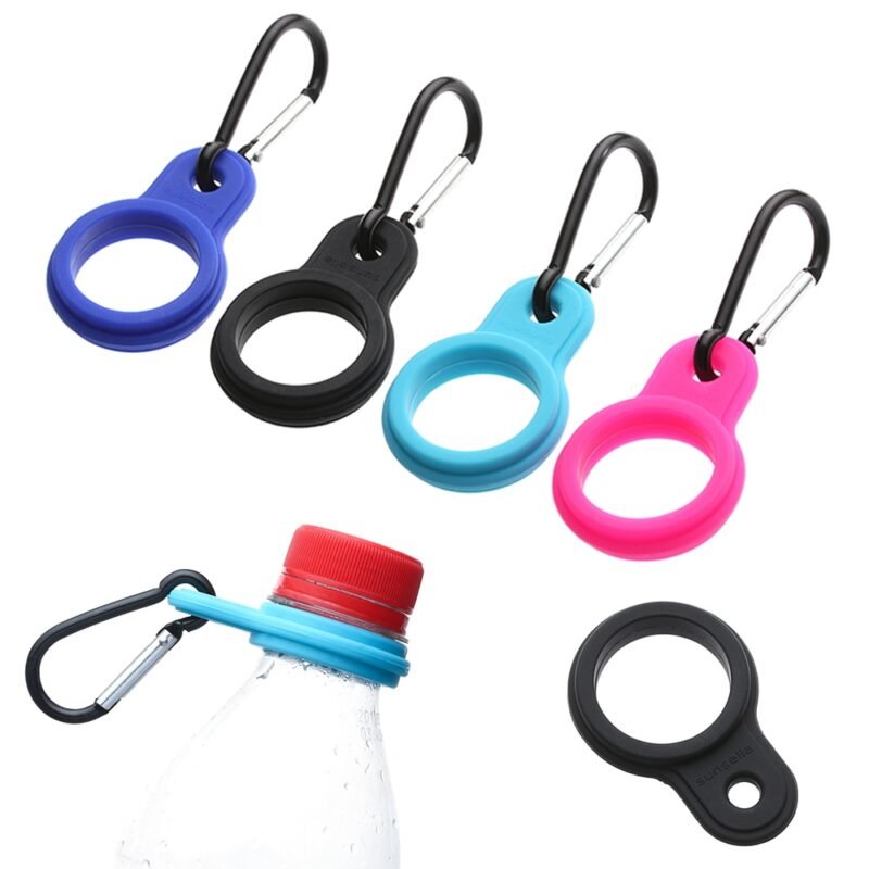 Sports Kettle Aluminum Buckle Rubber Buckles Hook Outdoor Water Bottle Holder High Quality Carabiner Camping Hiking Tool