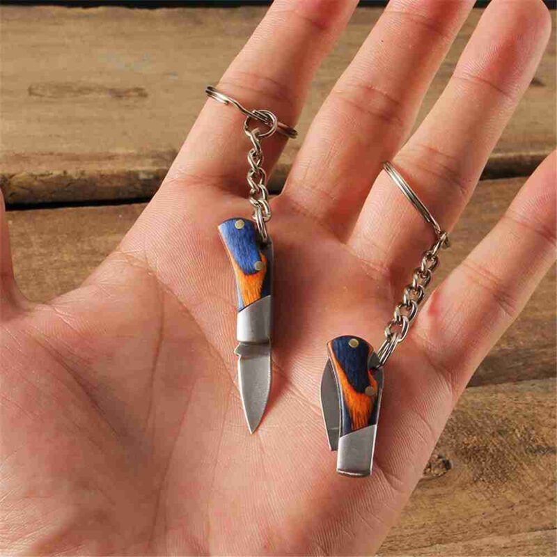 Stainless Steel Unboxing Mini Knife Sharp Portable Folding Small Blade EDC Keychain Hanging Outdoor Camping Knife Multi Tools