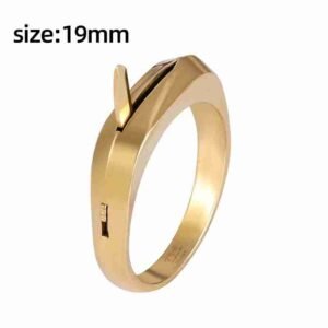 Titanium Steel Self Defense hidden knife ring - Image 5