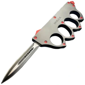 Red 1918 knife brass knuckles