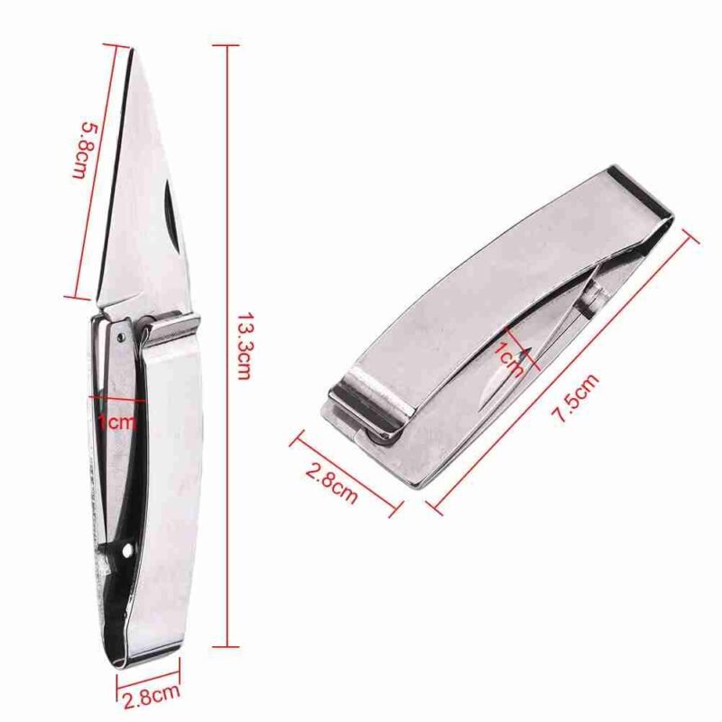 Wallet Note Clip Money Clip With Folding Mini Knife EDC Camping Multi-functional Tool Portable Keychain For Camping Accessories