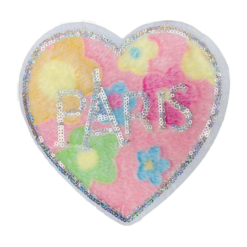 Wholesale Factory changeable glitter sequin embroidery patch reversible sequin patches for clothes custom lace patch accessory