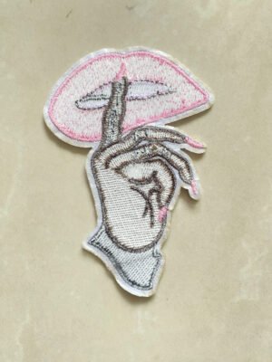 Personalized finger and mouth embroidery patch clothing accessories DIY ironing decoration embroidery mouth patch - Image 12