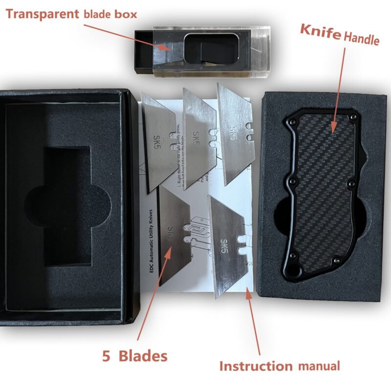 OTF utility knife，pocket edc razor Double Action Auto switchblade Cutting knives for men