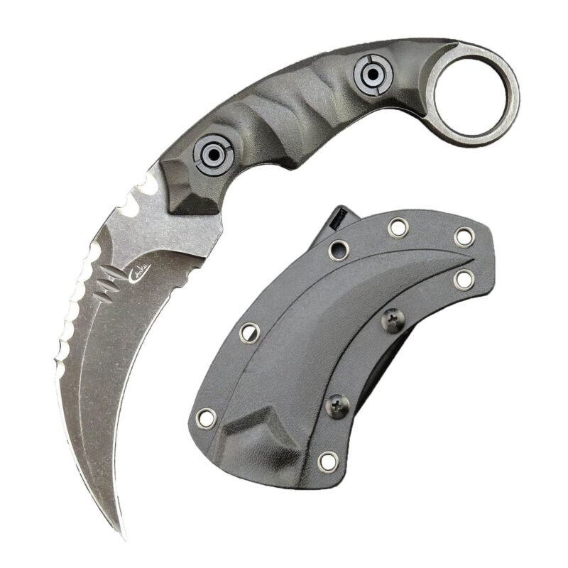 Karambit Knife D2 Steel + Nylon Fiberglass Handle Outdoor Claw Knife With Kydex Sheath Edc-Sliver Karambit Knife D2 Steel + Nylon Fiberglass Handle Outdoor Claw Knife With Kydex Sheath Edc-Sliver Karambit Knife D2 Steel + Nylon Fiberglass Handle Outdoor Claw Knife With Kydex Sheath Edc-Sliver