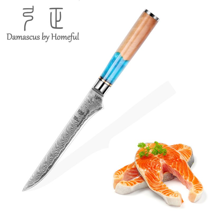 Damascus Fish Fillet Knife