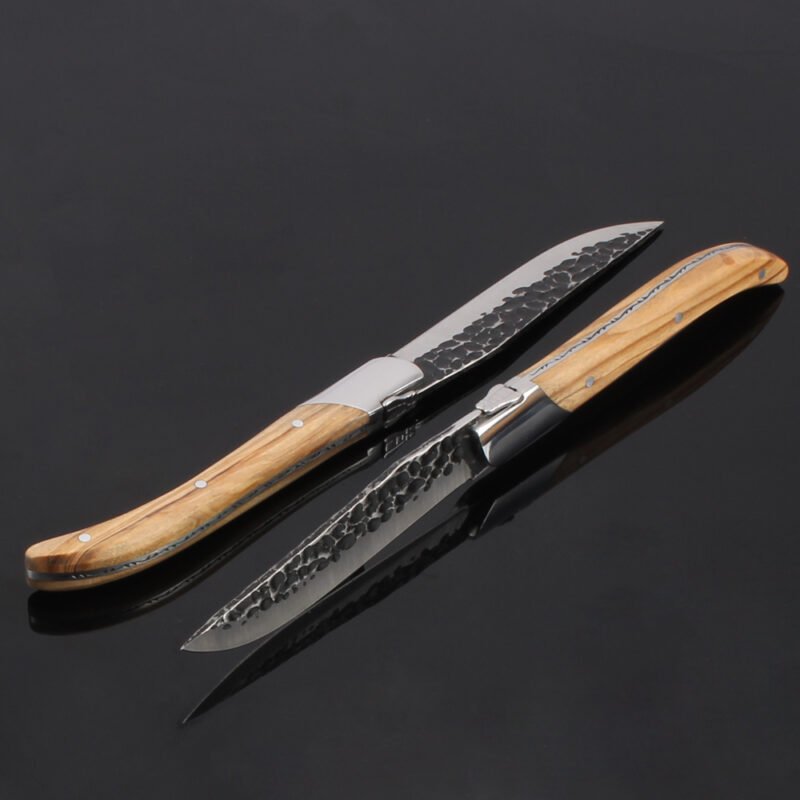 Laguiole Steak Knife Olive Wood Handle Forged Steak Knife