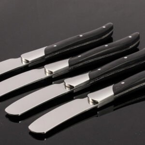 Laguiole Butter Knife Set Of 4 Black Handle