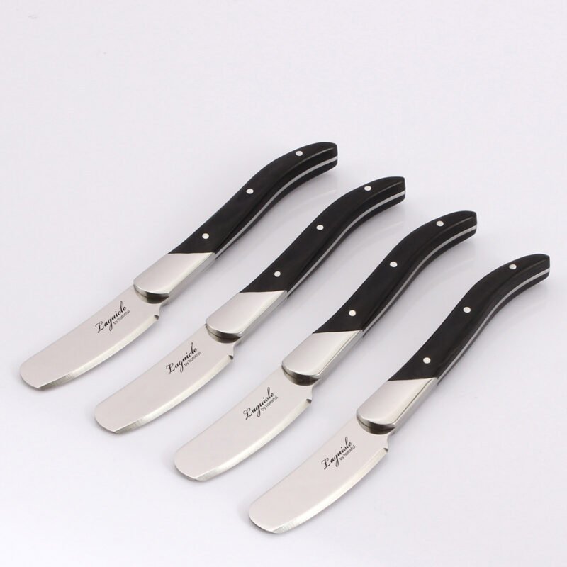 Laguiole Butter Knife Set Of 4 Black Handle