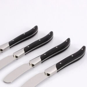 Laguiole Butter Knife Set Of 4 Black Handle