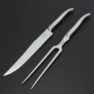 Laguiole Stainless Steel Carving Knife And Fork Set