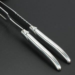 Laguiole Stainless Steel Carving Knife And Fork Set