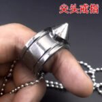 Pointed ring self-defense personality ring thickened window breaking survival hammer