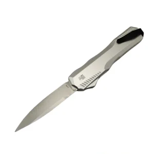 Raw Aluminum OTF Automatic Knife, CPM MagnaCut Stonewashed Blade - Image 2
