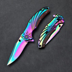 color Outdoor folding tactical small knife - Image 2