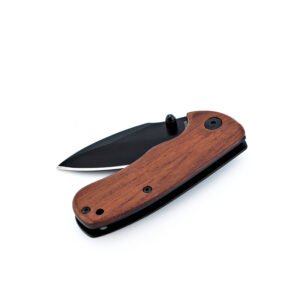 wooden Stainless steel outdoor folding knife - Image 4