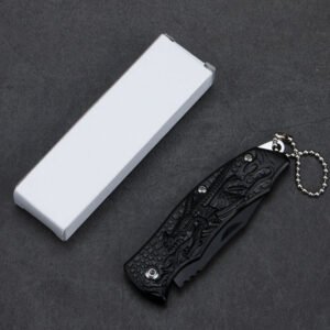 Outdoor Black Wilderness Self Defense Folding Knife - Image 3