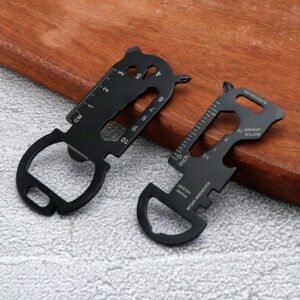 Keychain Bottle Opener Camping Stainless Steel Creative Tool Card - Image 3