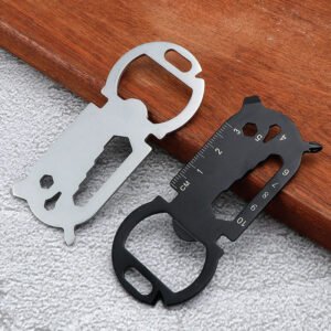 Keychain Bottle Opener Camping Stainless Steel Creative Tool Card - Image 2