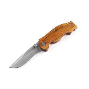 Colorful wooden handle outdoor small folding camping pocket knife - Image 3