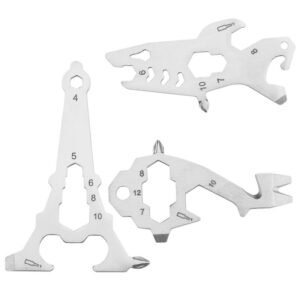 Keychain Bottle Opener Camping Stainless Steel Creative Tool Card - Image 2