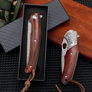 Damascus VG10 small knife folding knife - Image 2