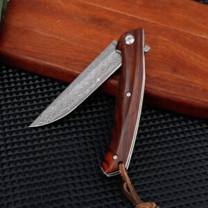 Damascus VG10 small knife folding knife - Image 4