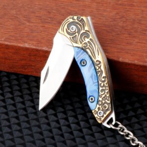 Brass Mini Folding Knife - Image 2